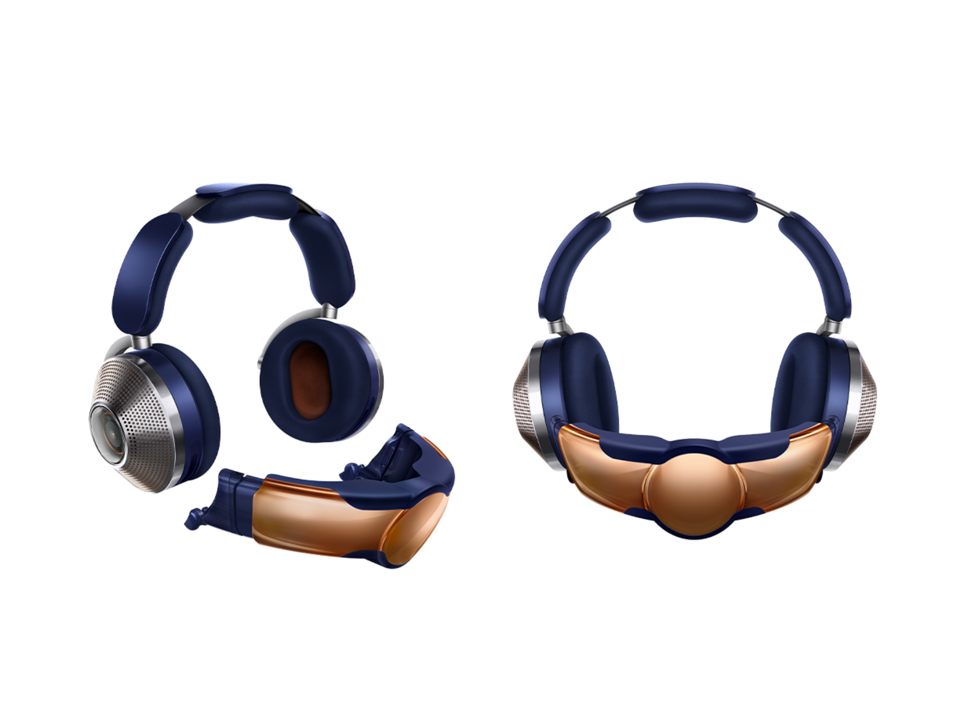 Dyson Zone Absolute+ Headphones with air purification (Prussian Blue/Bright Copper) International VersionHeadphonesPure Dyson audio with advanced noise cancellation. Engineered for ultra-low distortion. Filters remove viruses, gases and 99% of pollutants